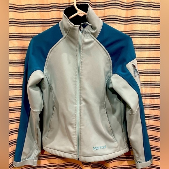 MARMOT Blue Micro Fleece-lined Jacket - Size M - Picture 1 of 9